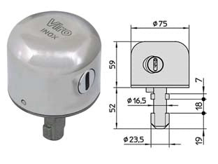 LUCCHETTO BLOCCASERRANDA CUFFIA IN ACCIAIO INOX 4221.500  (4221.500)    VIRO