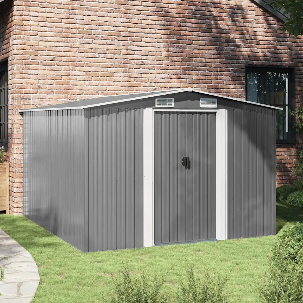 Capanno da Giardino 257x298x178 cm in Metallo Grigio cod mxl 65908