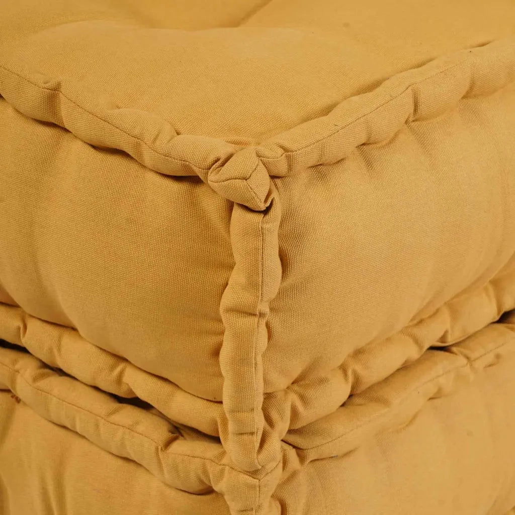 vidaXL Cuscino 2 pcs Giallo 70 x 70 x 54 cm Poliestere