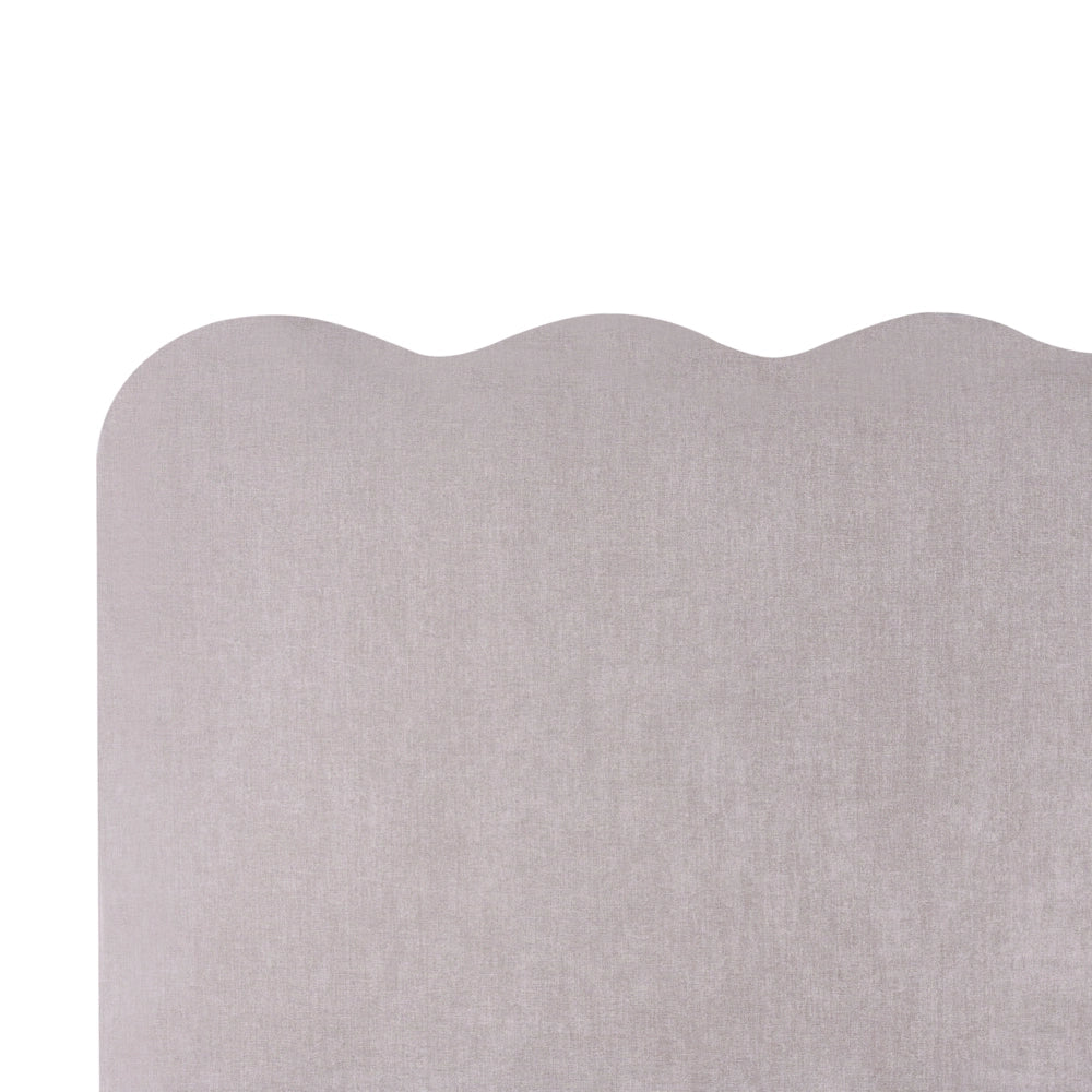 Letto in tessuto di ciniglia imbottito color tortora 180 x 200 cm contenitore elevabile con testiera e rete a doghe