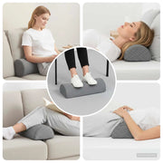Cuscino per Gambe Grigio 52 x 20 x 11 cm Schiuma Memory