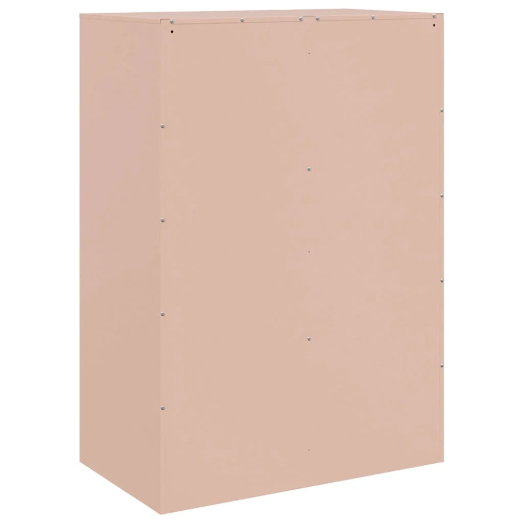 Credenza cassettiera cassettiera mobile contenitore organizer cucina soggiorno soggiorno alta 67 x 39 x 95 cm acciaio Rosa 02_0035157