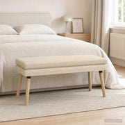 Panchina a doppio strato Crema 110 x 40 x 47 cm Tessuto 42038452