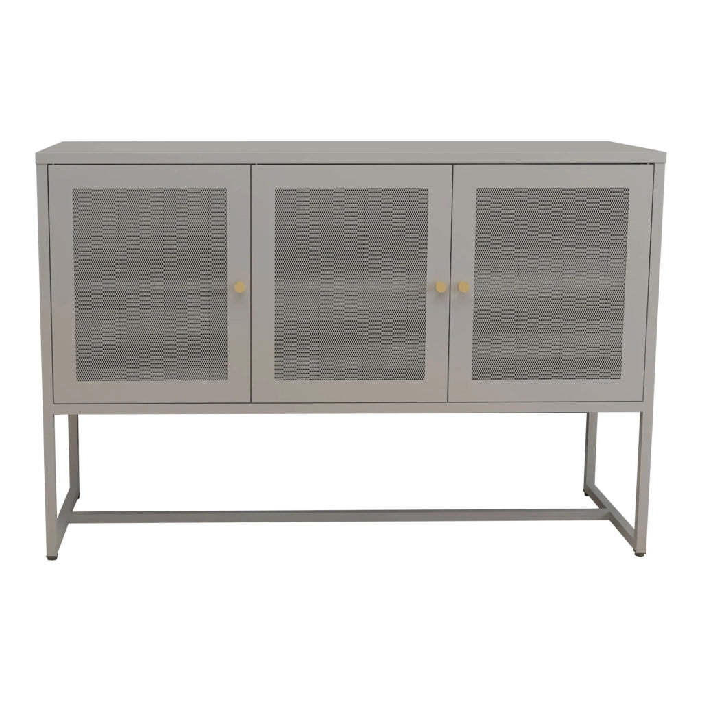 Credenza cassettiera mobile contenitore per soggiorno ingresso camera da letto acciaio 120 x 40 x 80 cm grigio 03_0009040