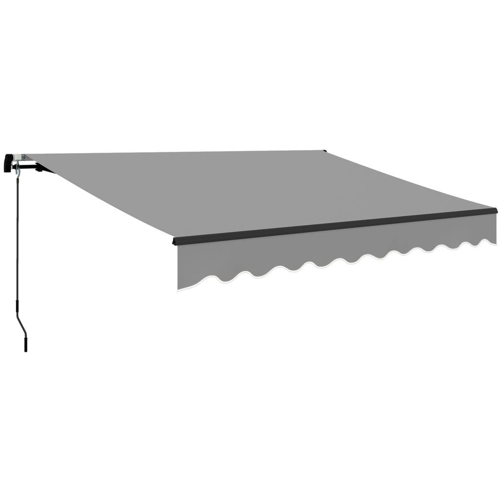 Toldo Retraibile in Alluminio per Finestre e Porte ¨C zephmum ¨C Grigio 360x220 cm