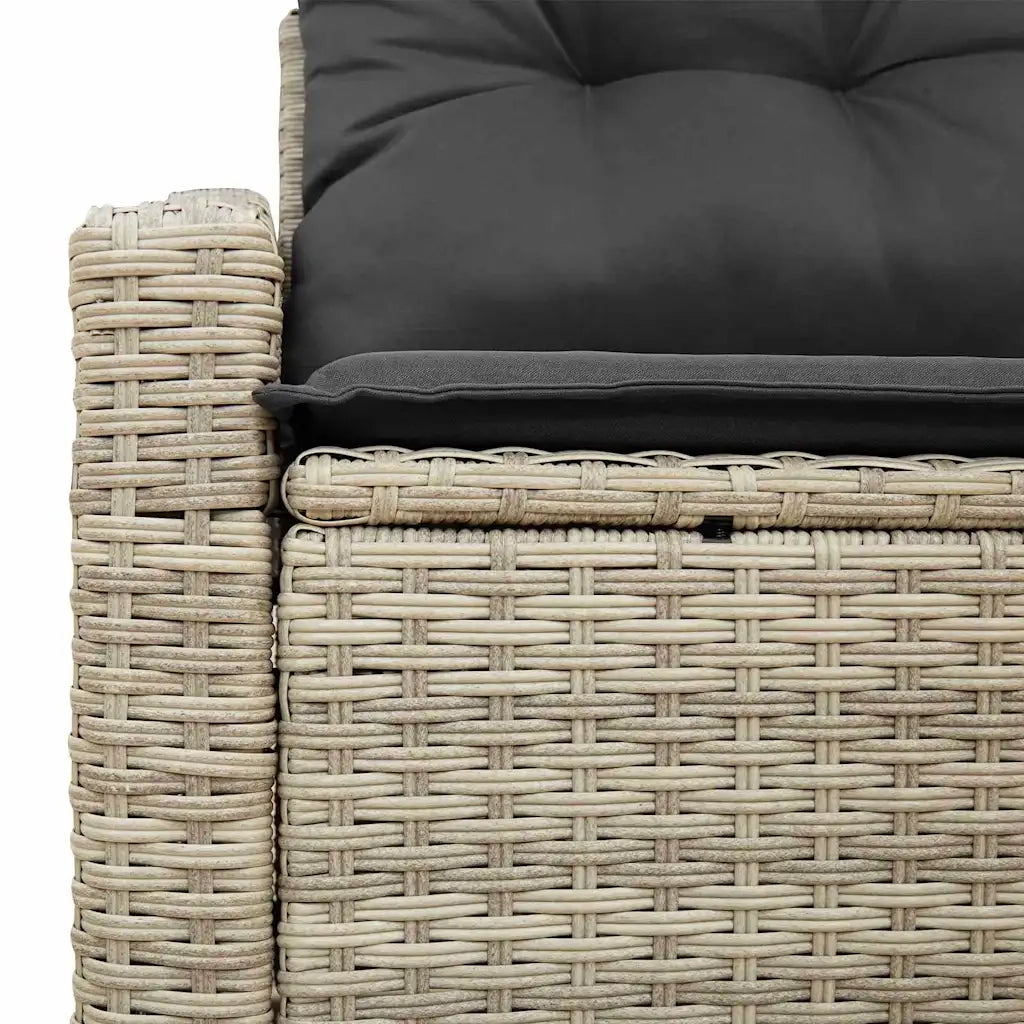 Divano da giardino con cuscino 123 x 62 x 69 cm polyrattan 42006777