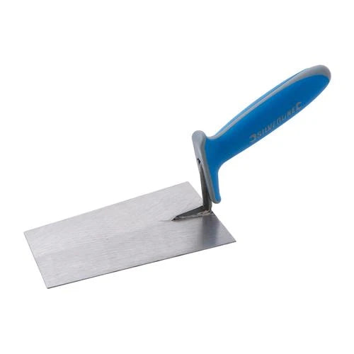 Cazzuola a punta quadrata con impugnatura morbida 180 x 110 mm silverline
