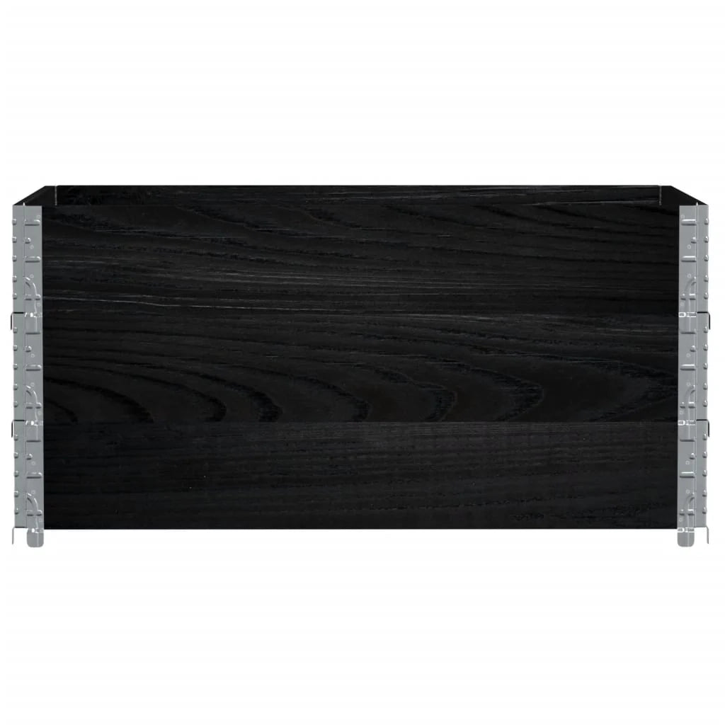 Vassoio per fioriera aiuola rialzata piante fiori terrazza giardino 120 x 80 cm legno massello di pino nero 02_0037412