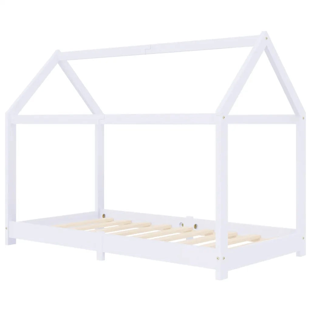 Giroletto per Bambini | Letto Infantile | Lettino Bianco in Massello di Pino 80x160 cm