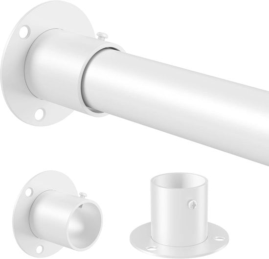 Cancello per Abiti in Acciaio Inossidabile 70-90 cm - Stanghette per Abiti - Supporto per Abiti con Muratura - Installazione Facile - Sostegno per Abiti Duraturo e Spazievendente