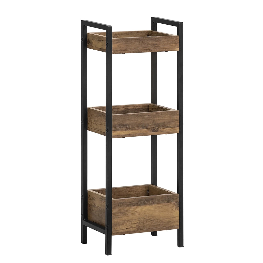 biancheria bagno cesta bagno cesta biancheria Scaffale Bagno cesta scaffale mobili bagno salvaspazio marrone FRG226-F