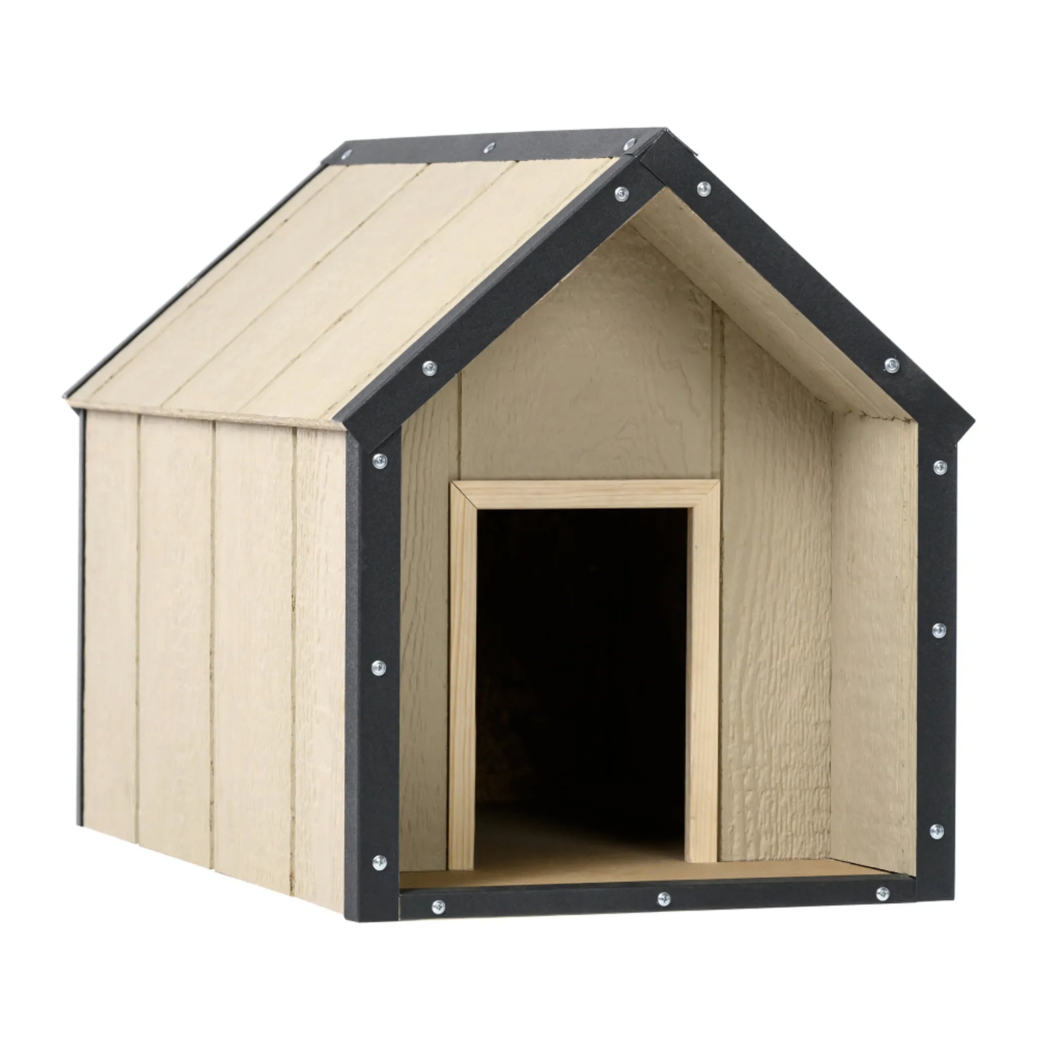 Cuccia per cani in legno LP SmartSide - 48 x 74 x H58 cm, Taglia S - TIMBELA M970-1