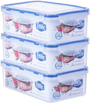 Contenitori alimentari a tre pezzi con coperchio, in plastica, riutilizzabili, 1,15 l, impermeabili, resistenti a microonde, congelatore e lavastoviglie, blu
