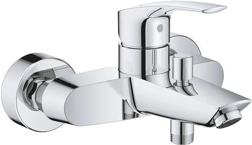 Grohe 33300003 Eurosmart Miscelatore monocomando per vasca e doccia a parete cartuccia SilkMove 35 mm colore Cromo
