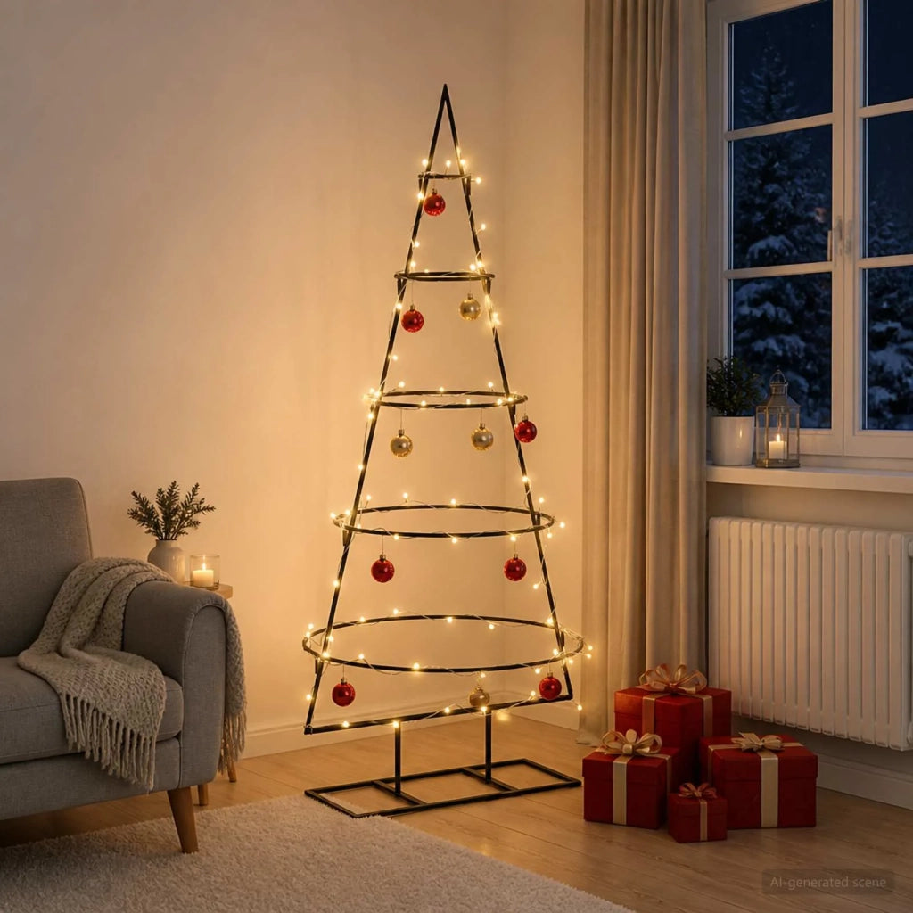 Albero di Natale in metallo con supporto KUOPIO 125 cm 42054054