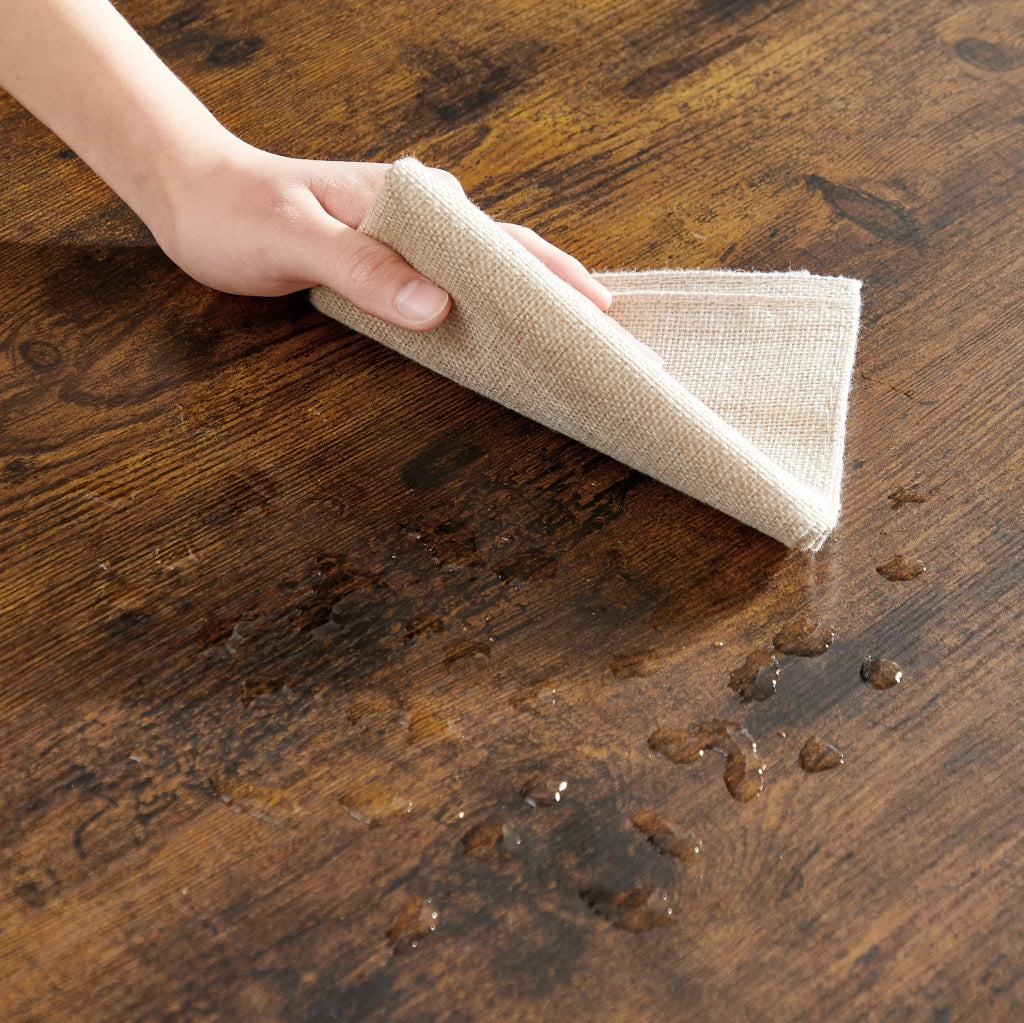 Set bar 60x60x92 cm salvaspazio con schienale; in acciaio e truciolato marrone rustico e nero