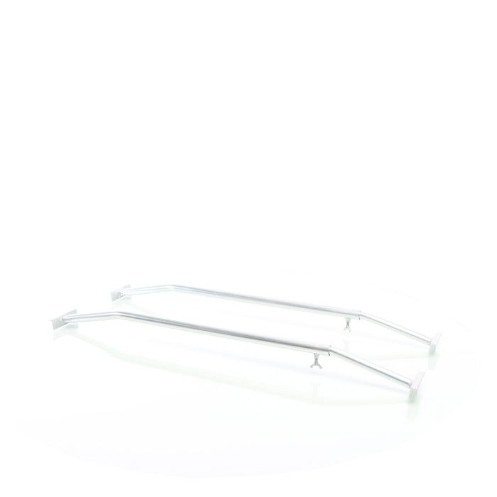 Staffe telo per rimorchi leggeri e carrelli appendice, 2 barre allungabili 100-145cm, in alluminio