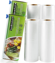 Sacchi di vuoto da 15 cm x 5 m - 20 cm x 5 m, 4 rotoli - 20 m con strumenti da taglio BPA-free