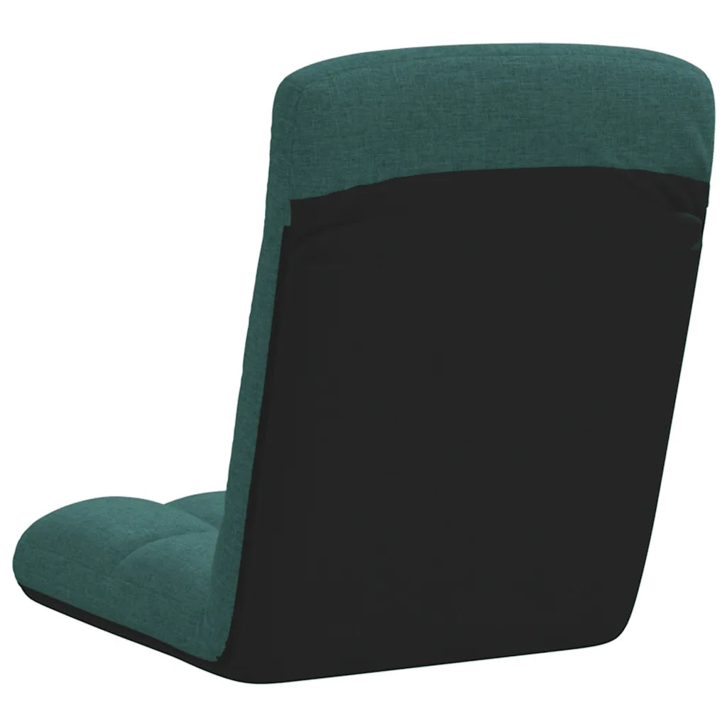 vidaXL Sedia da Terra Pieghevole Verde Scuro 71x51x62 cm in Tessuto