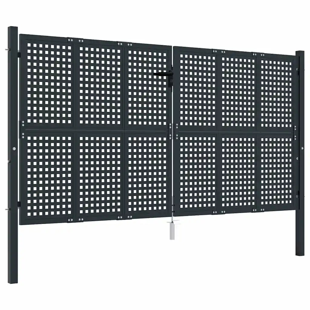 Cancello Giardino Antracite 300x175 cm in Acciaiocod mxl 95201