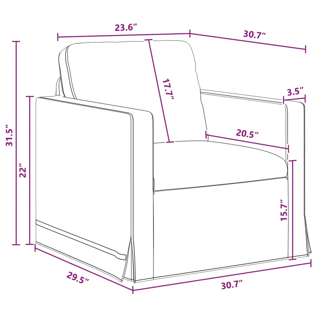 Divano Grigio scuro 78 x 78 x 80 cm Velluto 42024405