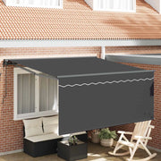 Tenda Retrattile Antracite 300 x 250 cm Poliestere e Alluminio 3329936