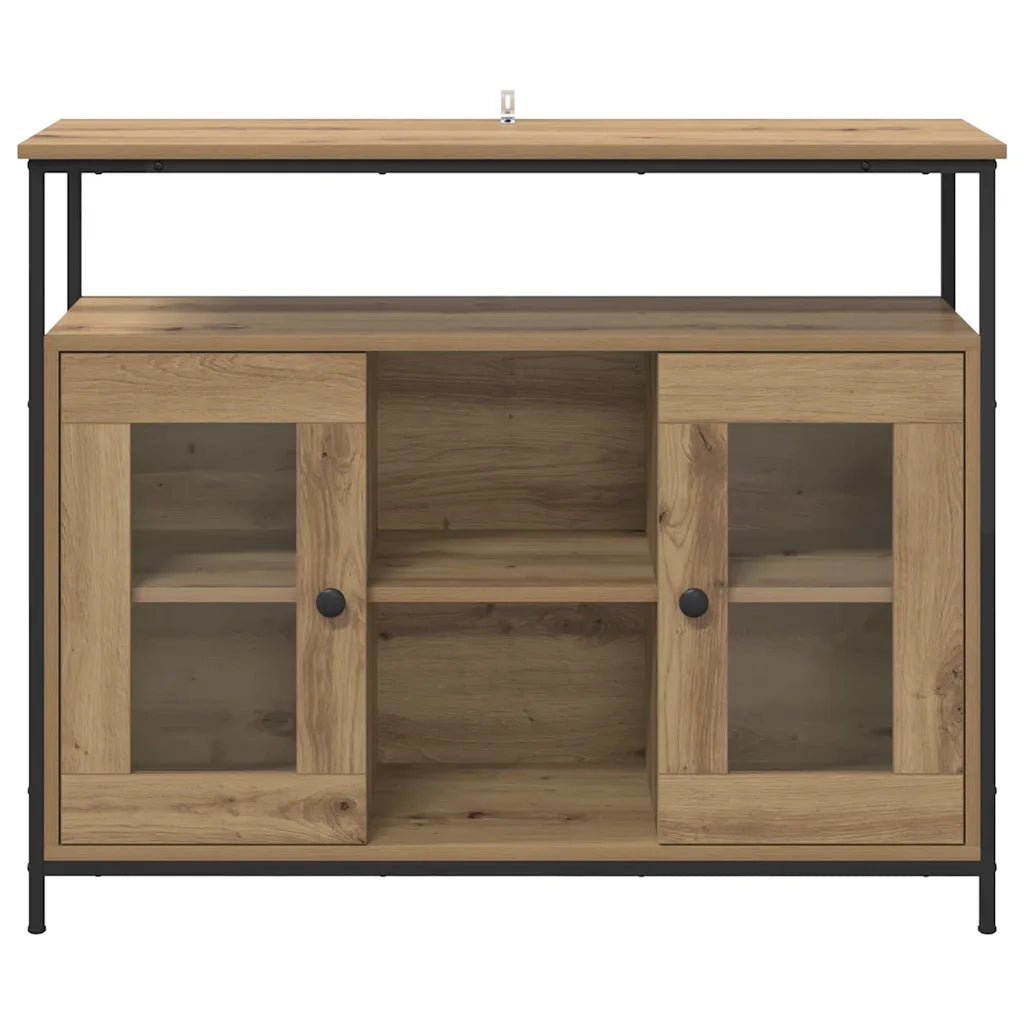 Credenza-Buffet-Armadio da cucina Rovere artigianale 100 x 35 x 80 cm Legno multistrato 984707