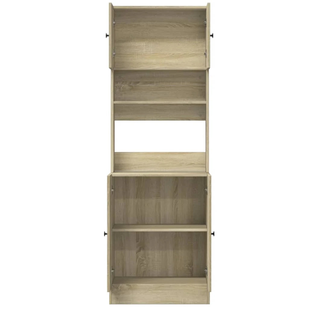 Mobile da cucina moderno in rovere Sonoma 60 x 50 x 180 cm ampio spazio contenitivo design in legno composito 02_0055532