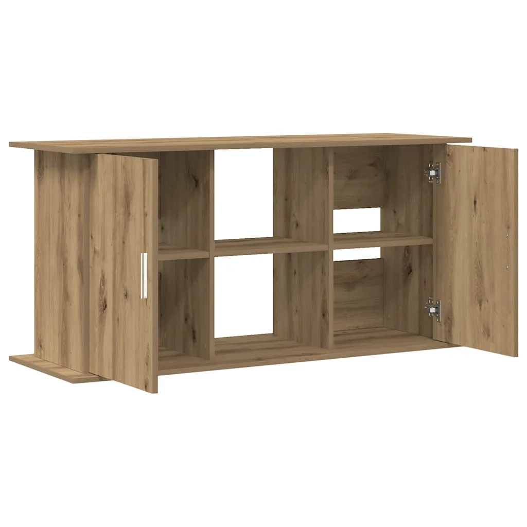 Supporto per acquario artigianale in rovere 121x41x58 cm in legno ingegnerizzato 857283
