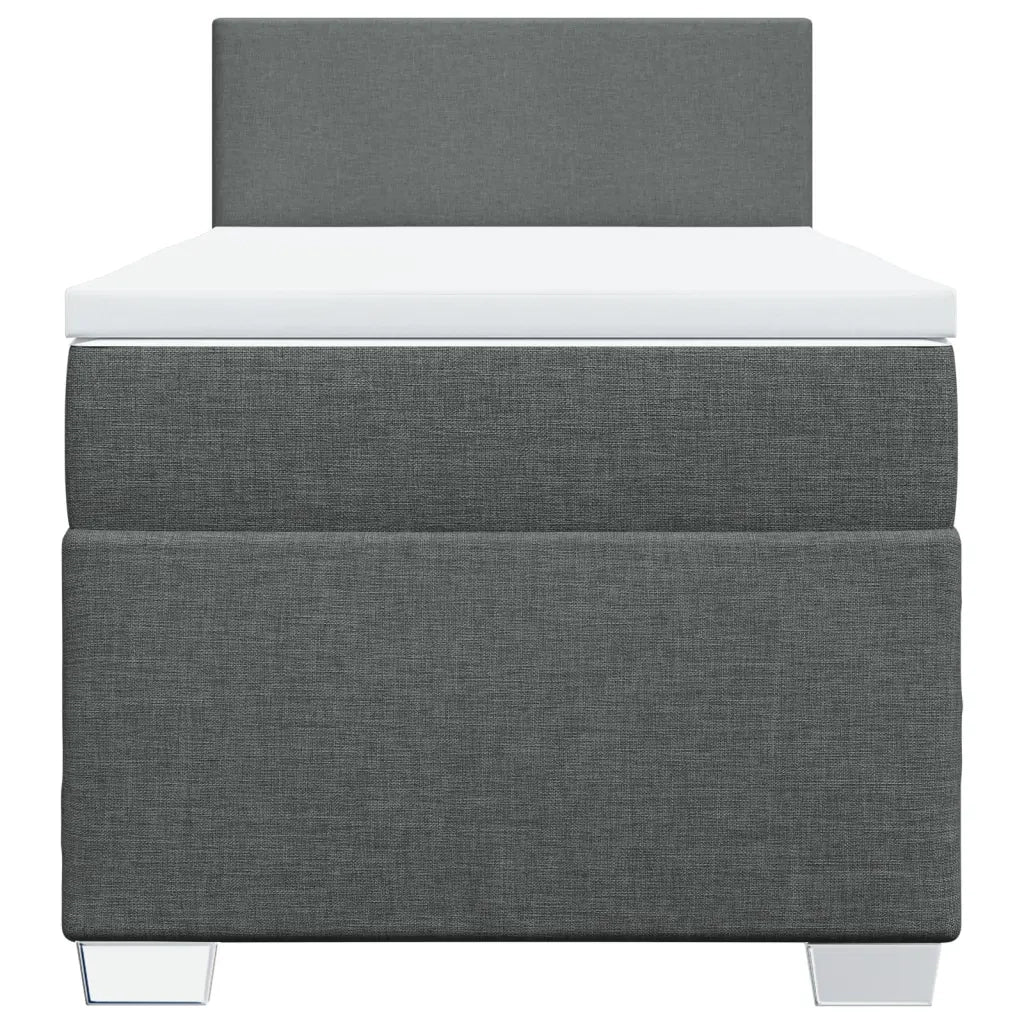 Giroletto a Molle con Materasso Grigio Scuro 90x190 cm Tessuto 3285737