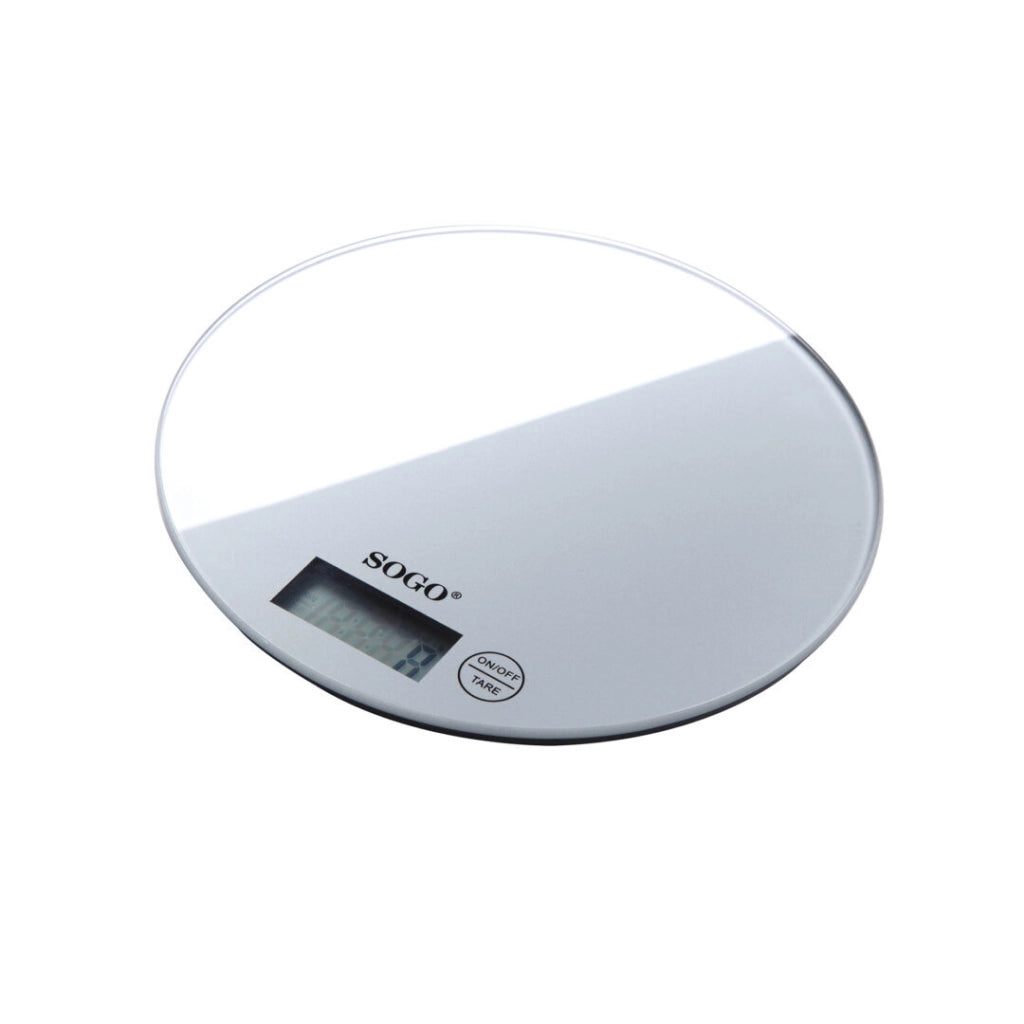 Bilancia da cucina digitale in vetro, capacità 5 kg precisione 1 g, display LCD con tara e spegnimento automatico - Sogo
