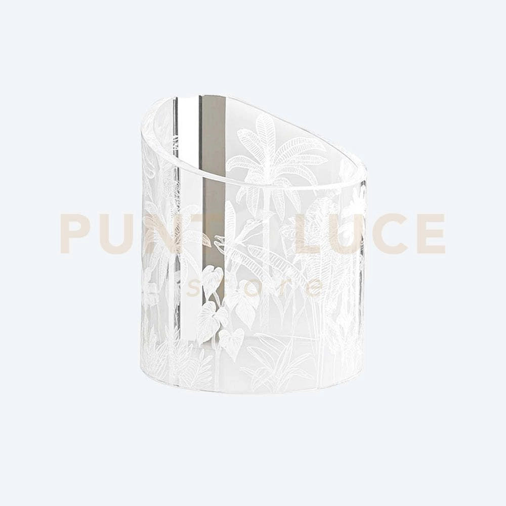 WAVE LAMPADA DA TAVOLO 01081 JANE LED 4200°K  24 Volt - 12 W/Mt IN CRISTALLO ACRILICO TRASPARENTE DECORATO