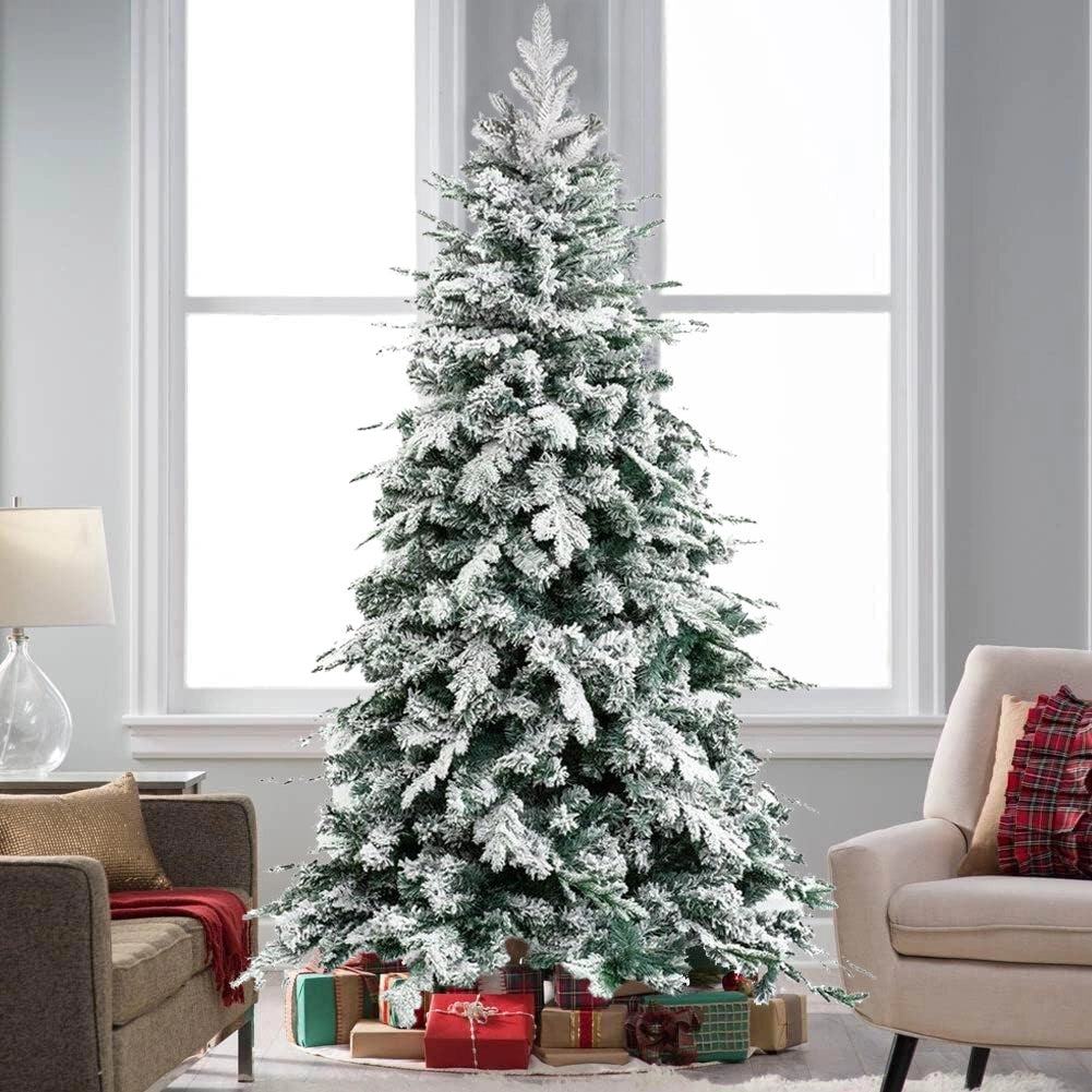 Albero di Natale Innevato Artide 240 cm Folto Foltissimo Realistico 1260 Punte