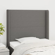 Testiera ad Orecchio-Testata con Orecchie GrigioScuro 103x16x118/128cm inTessuto 540250