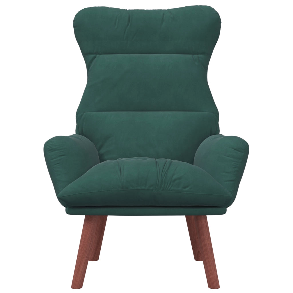 Poltrona Relaxante Verde Scuro in Velluto