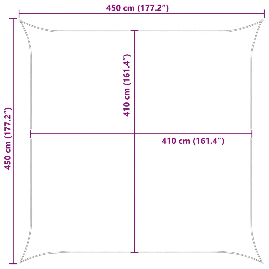 Vela da ombra solare Blu e Bianco 4,5 x 4,5 m