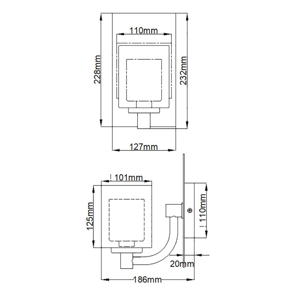 Applique bagno Kolt cromata vetro opale G9 3W Quoizel