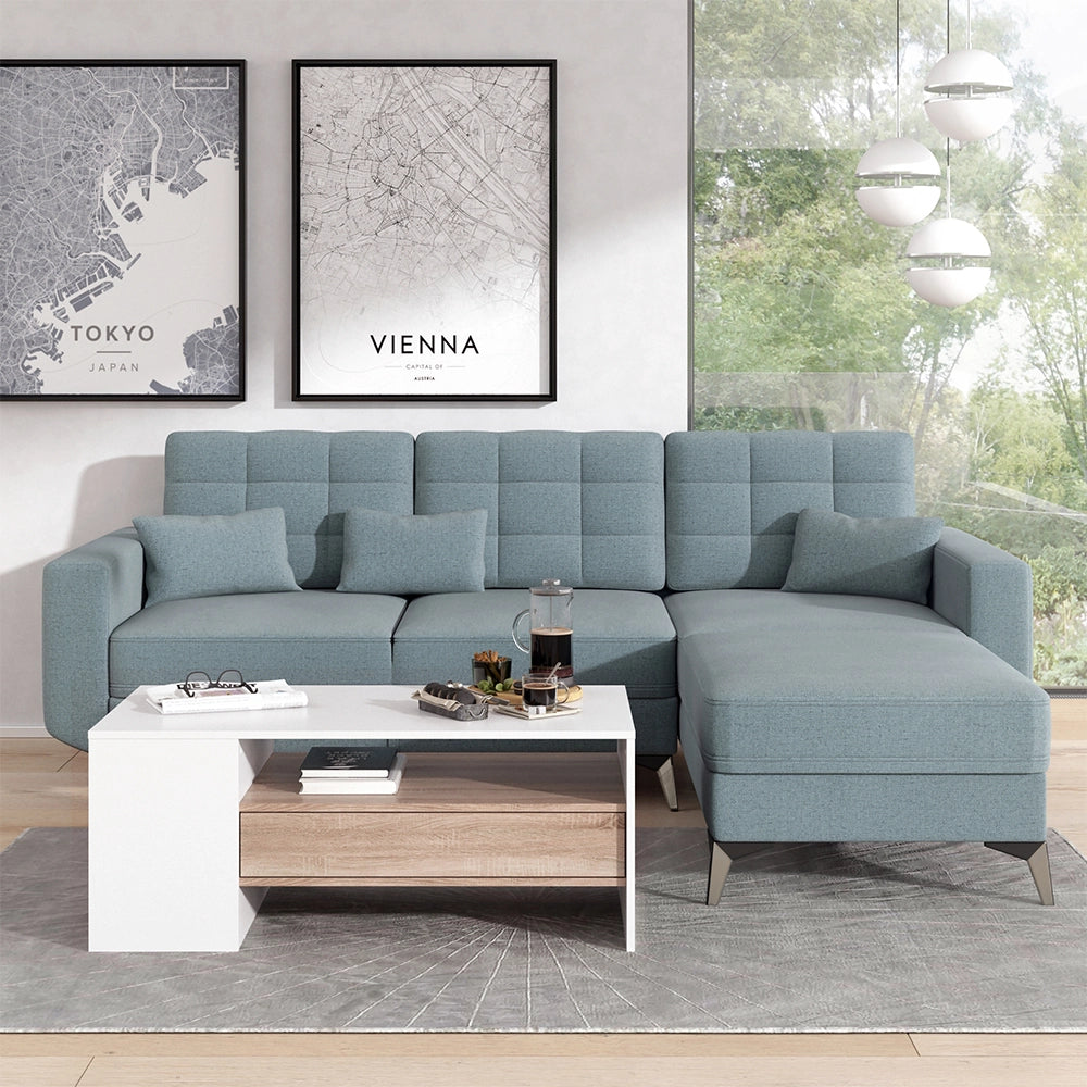 Vicco Tavolino Bianco 110 x 60 cm