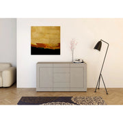 Madia moderna 2 ante/3 cassetti 150x40x83,5 cm Elios - Cashmere