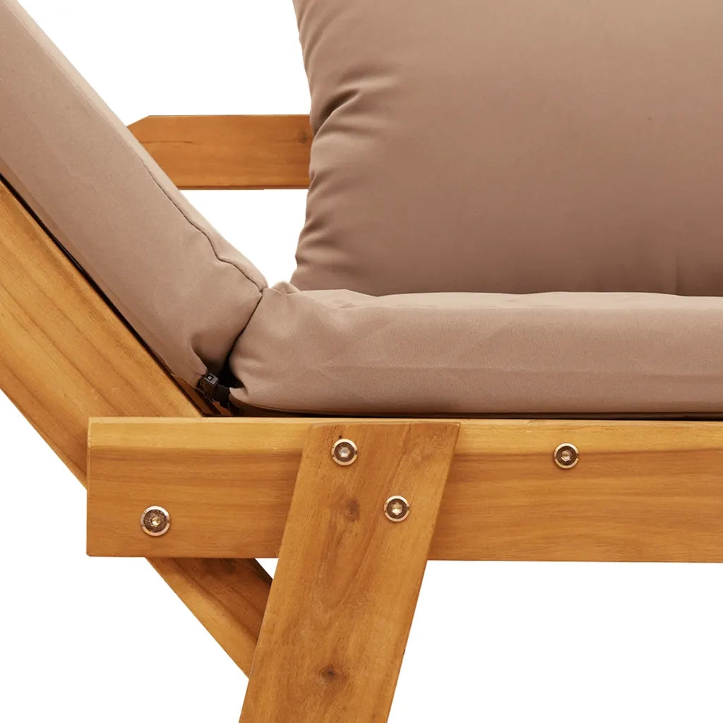 Panchina da Giardino | Panca da Giardino con Cuscini 2-in-1 in Legno di Acacia