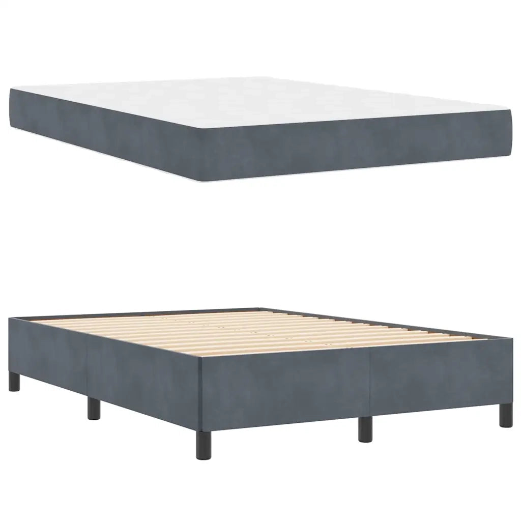 Struttura del letto Grigio scuro 140 x 200 cm Tessuto 3399067