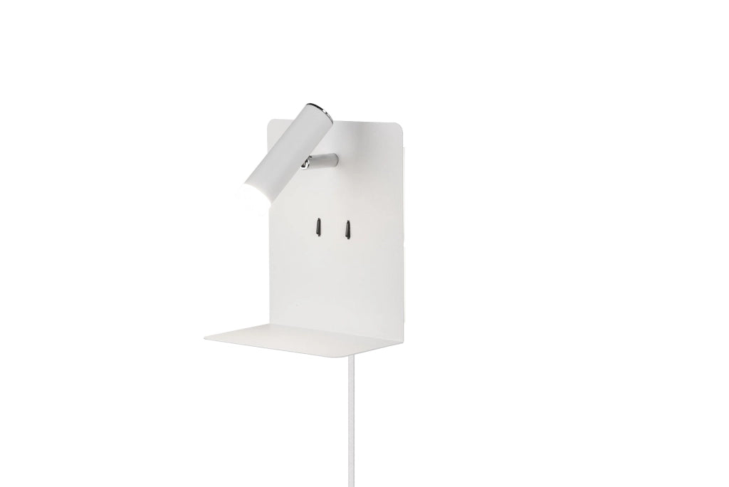 Applique da Interno a LED in Metallo Bianco Opaco