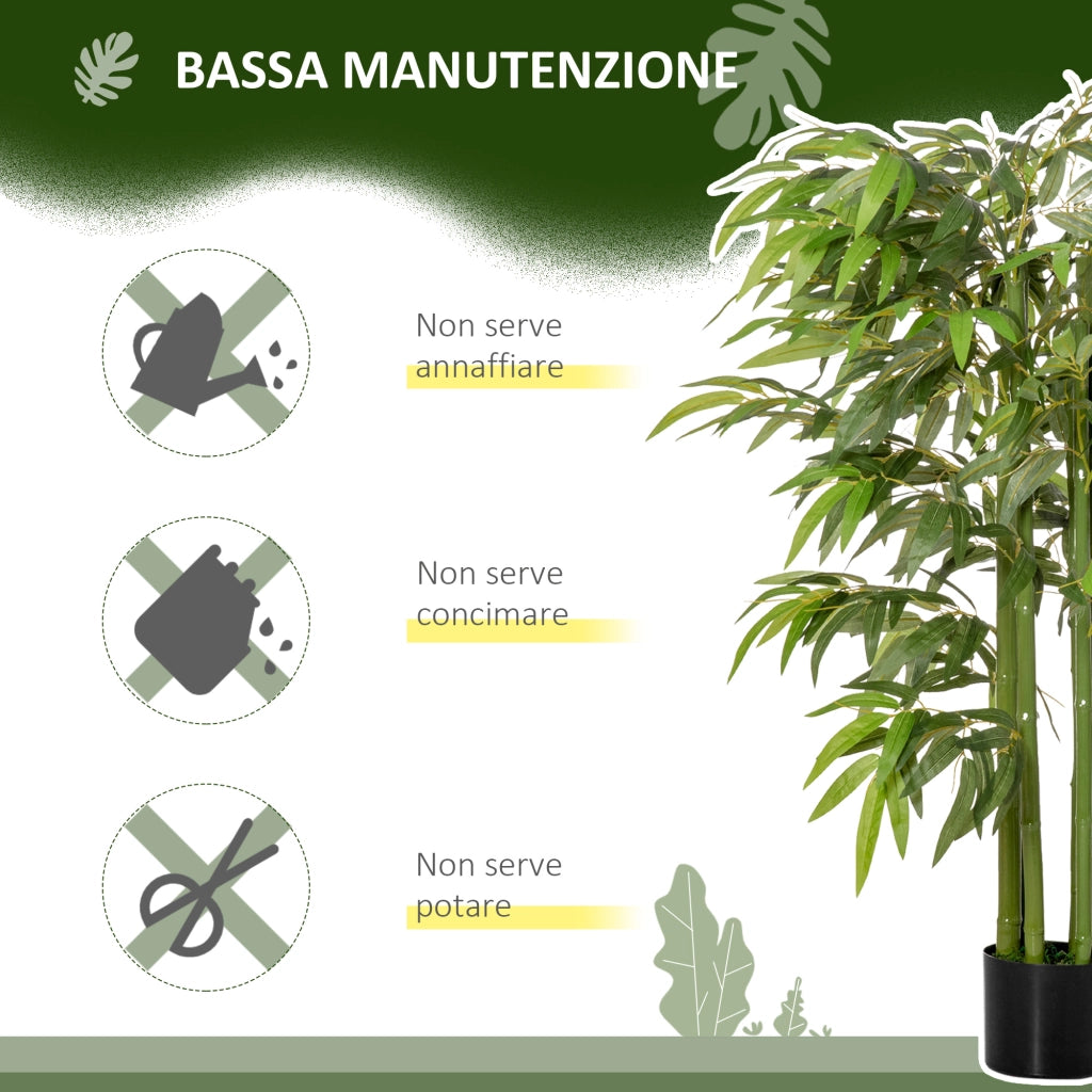 Pianta Finta Bamb¨´ Artificiale in Vaso ¨C Minimal ¨C Verde 140cm
