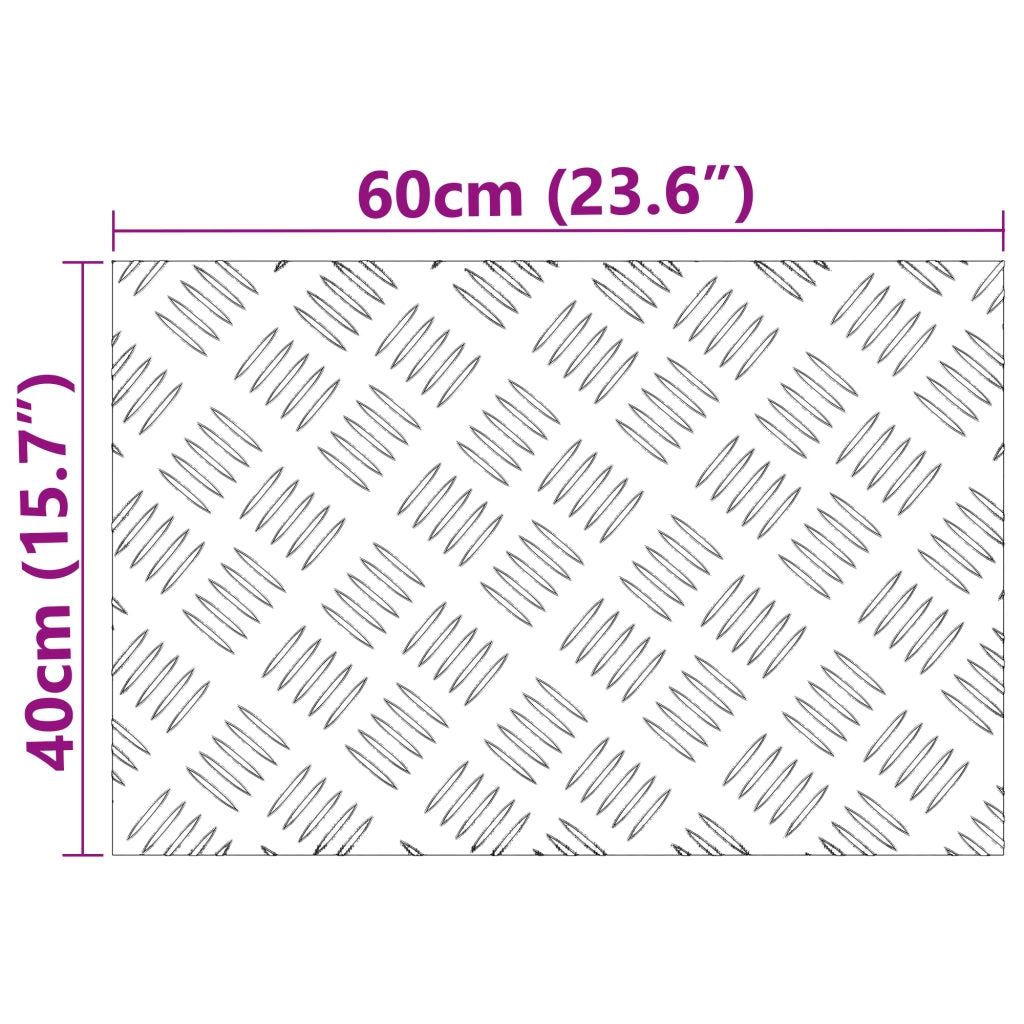 Lastre in Alluminio a Rete - Set di 4, 60x40 cm, Antiscivolo