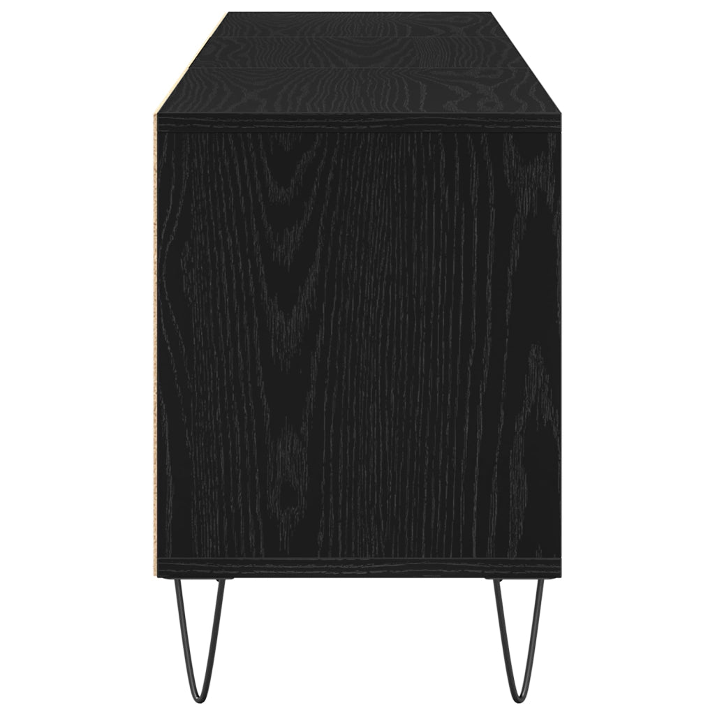 Cabinet TV  Nero Rovere 150x30x44,5 cm Legno ingegnerizzato
