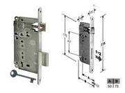 1pz serratura bussola infilare bordo tondo nichelato mm50 bordo acciaio cod:ferx.fer204033