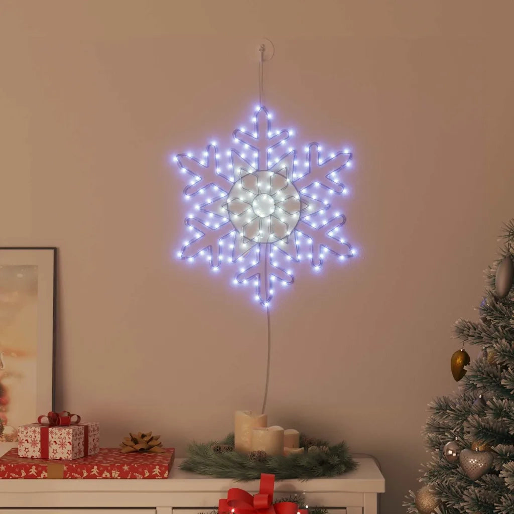 Fiocco di Neve di Natale Blu 55,5 x 55,5 x 0,75 cm PVC