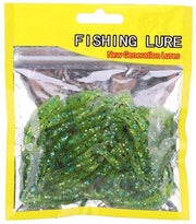 Kit di imitazione di insetti da pesca - 50 pezzi - Materiale plastico morbido - Aletta T - Simulazione lombrico - Imitazione squalo - Imitazione pesce persico - Realizzato con materiali ecocompatibili - Spina viva