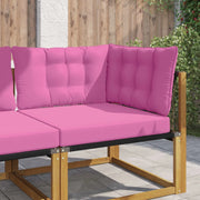 Cuscino per divano da esterno 3 pcs Rosa Poliestere