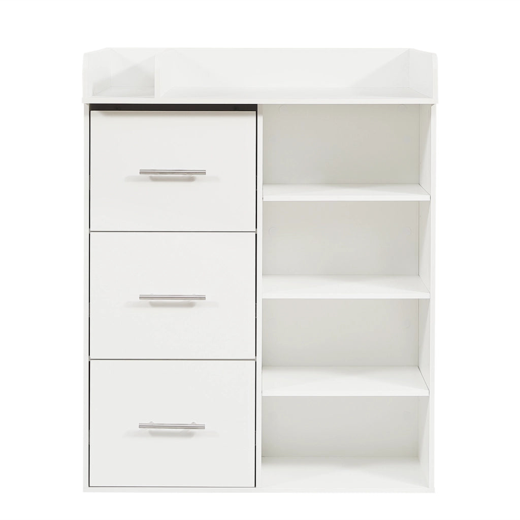 Fasciatoio Bianco con 3 Cassetti e Ripiani ¨C MINIMAL ¨C Bianco
